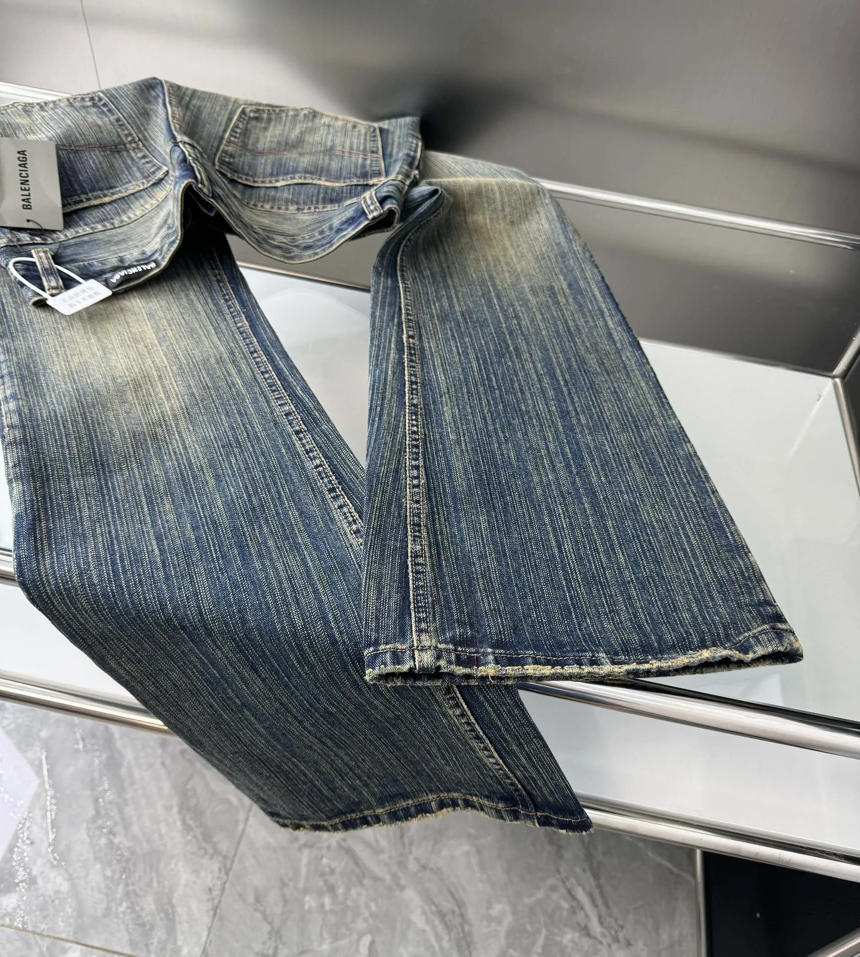 ：D 69 🔥 BALENCIAGA bootcut 3D ， ， ， Retro 100 1:1 logo Size#1 2 3 4→s m l xl Size